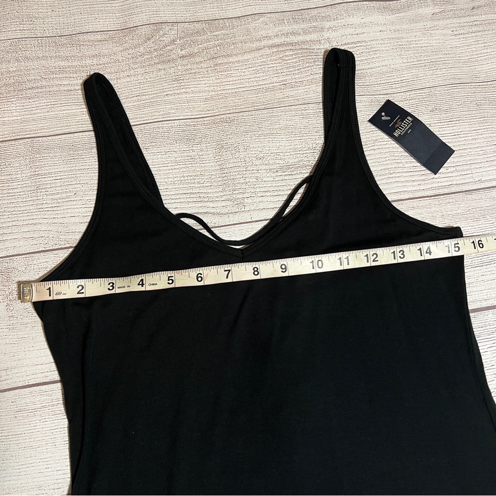 HOLLISTER Soft V-Neck Strappy Tie Back Midi Dress - Picture 10 of 14